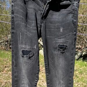 Express Stretch + Skinny Black Jeans